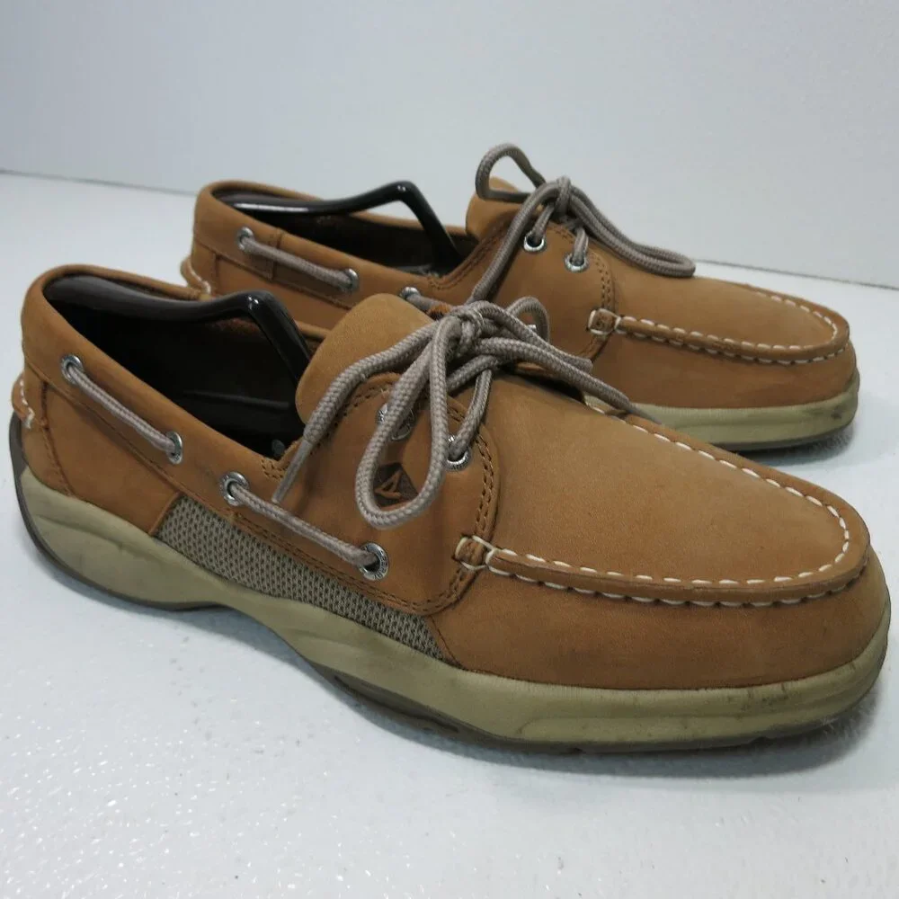 Sperry Top-Sider Suede Leather Comfort Used Shoes Footwear Men's Deck Sz 9 M